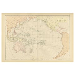 1882 Karte des Pazifischen Ozeanes mit Schwerpunkten auf Inseln und umgebenden Regionen