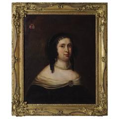 B95 Early 19th Century Portrait of a Lady in Black Dress