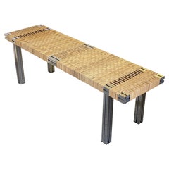 Mirror polished Aluminium Bench with Lapping Cane Seating