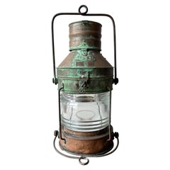 Antique Anchor "Meteorite" Copper Ship Lantern