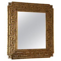 Christoffer Guy Harrison Grand miroir néoclassique en bois doré motif Meander
