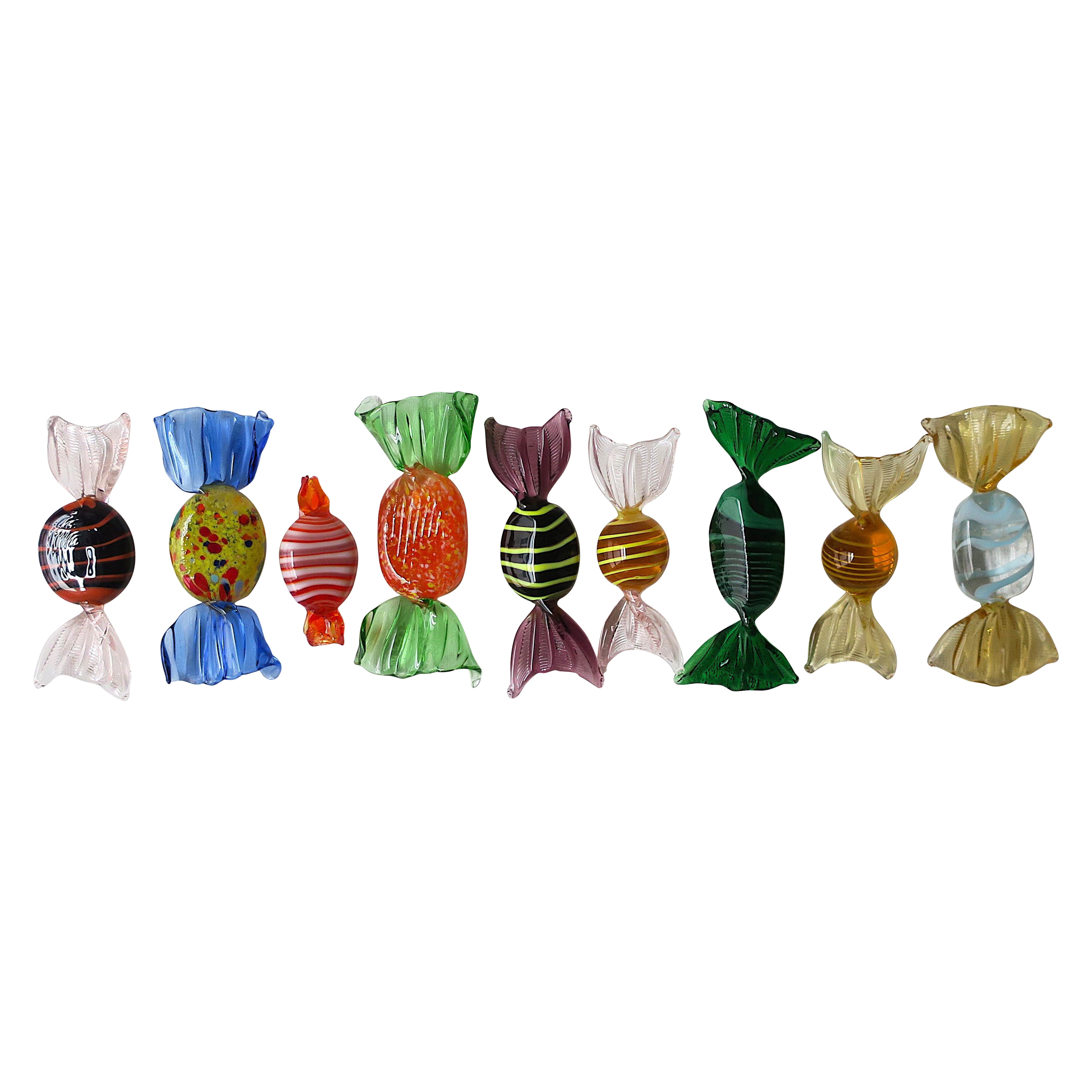 Italian Murano Candy Sculptures For Sale