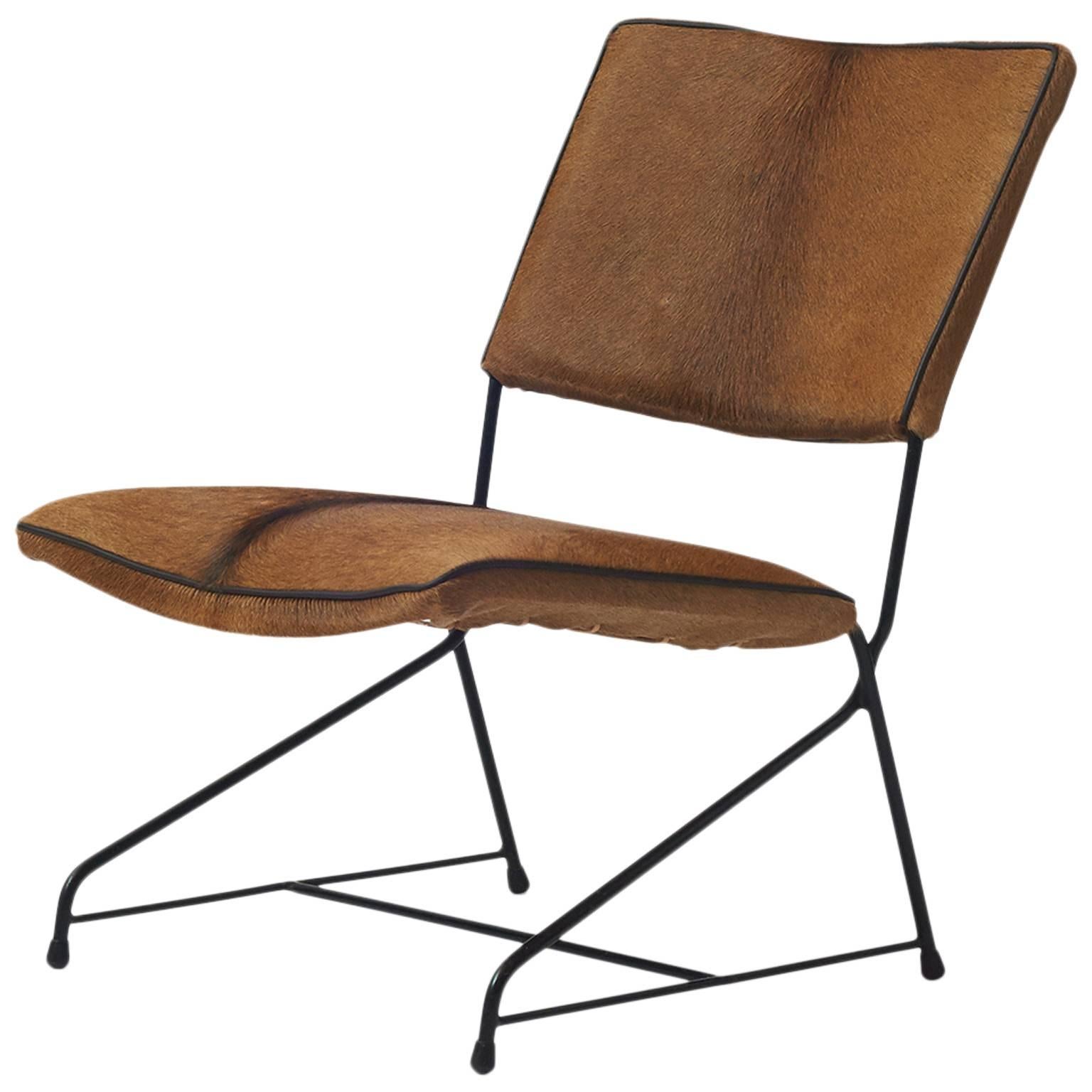 Italian Modernist Iron Lounge Chair