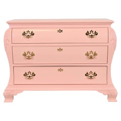 Century Furniture Cómoda o Cómoda Chippendale Lacada Rosa
