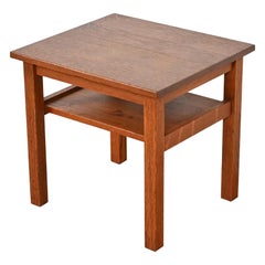 Stickley Brothers Mesa auxiliar antigua Mission Arts & Crafts de roble, 1900