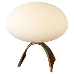 Laurel Brass and Frosted Glass Arch Table Lamp