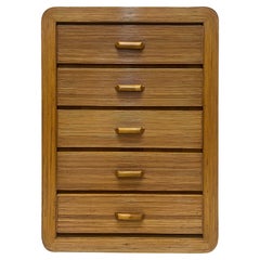 Vintage Coastal Pencil Reed Chest of Drawers