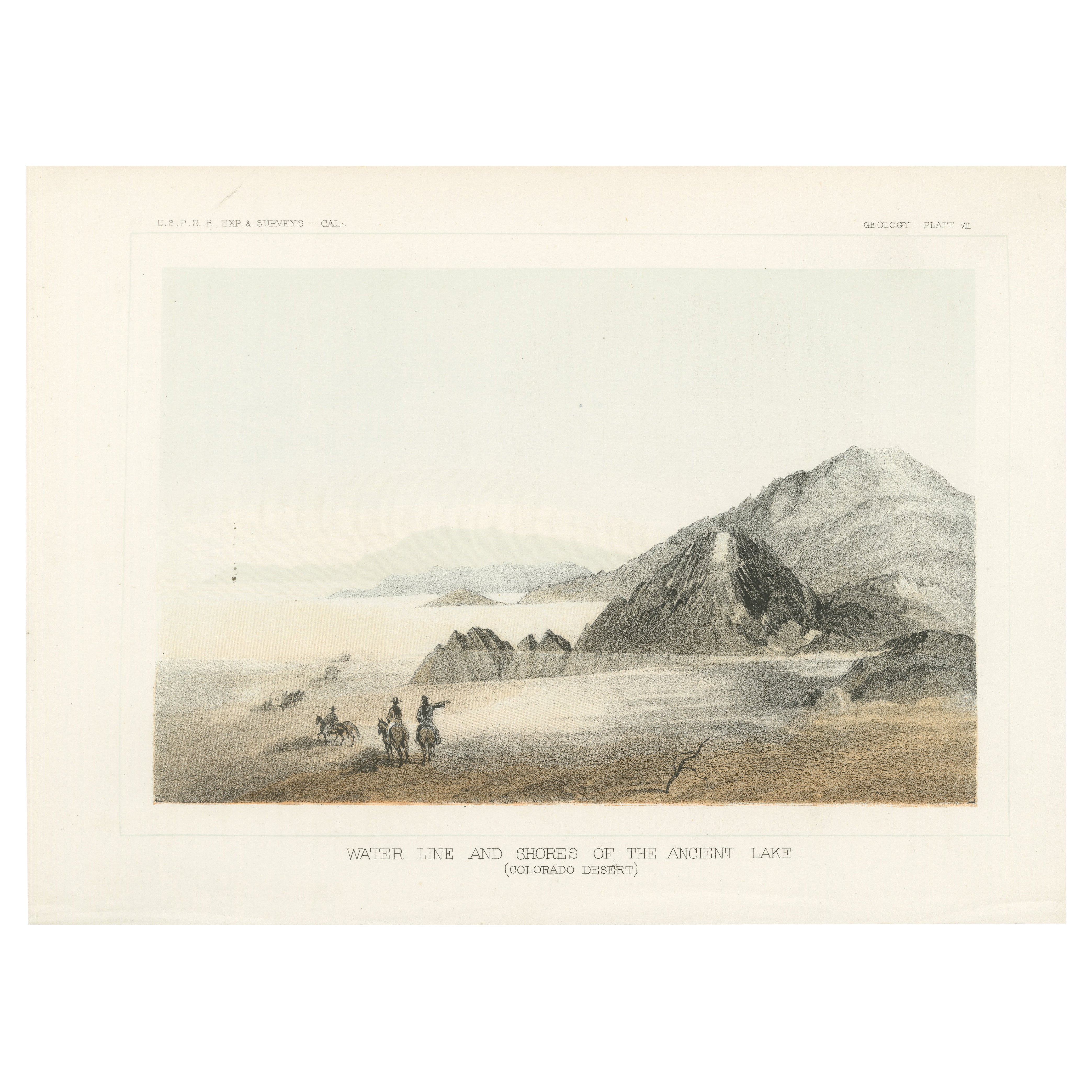 Meraviglie geologiche del deserto del Colorado - Antica linea di riva del lago, 1856