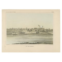 Historic View of Fort Smith, Arkansas, Overlooking the Arkansas River, 1856