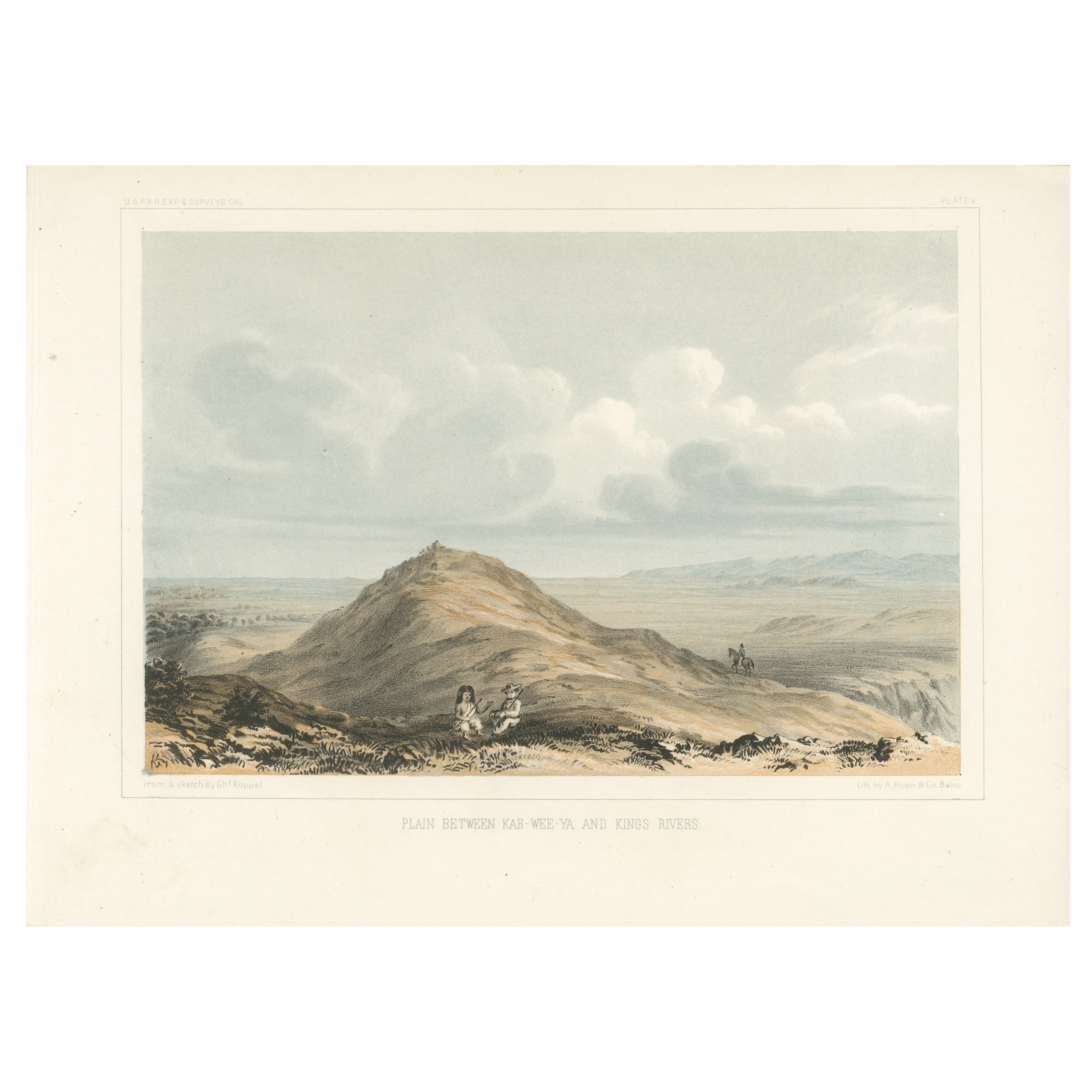 Expansive View of the Plains Between Kah-Wee-Ya and Kings Rivers, 1856