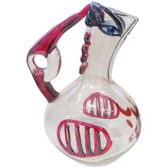 Rare Signed Ermanno Nason Abstract Sculptural Murano Vase