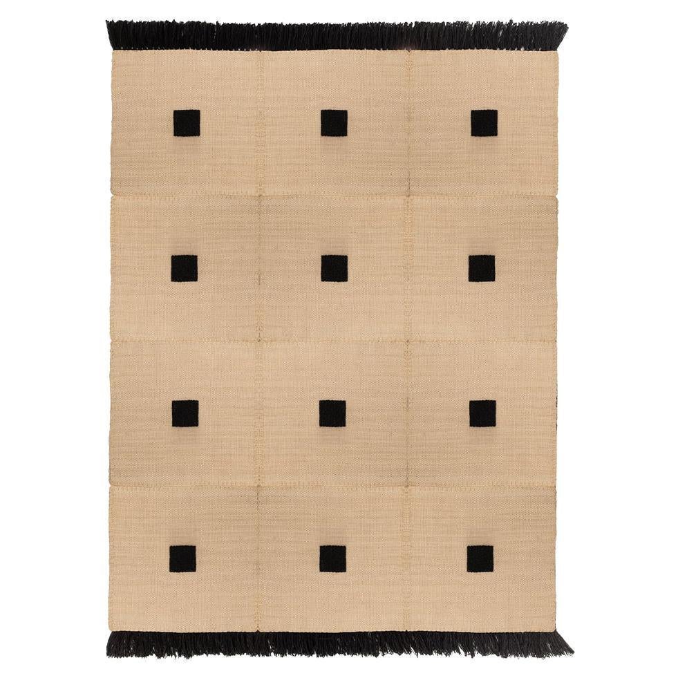 Grand tapis tissé beige Hermhaus