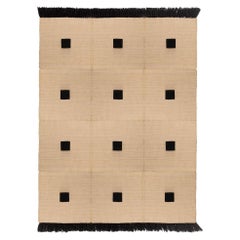 Grand tapis tissé beige Hermhaus