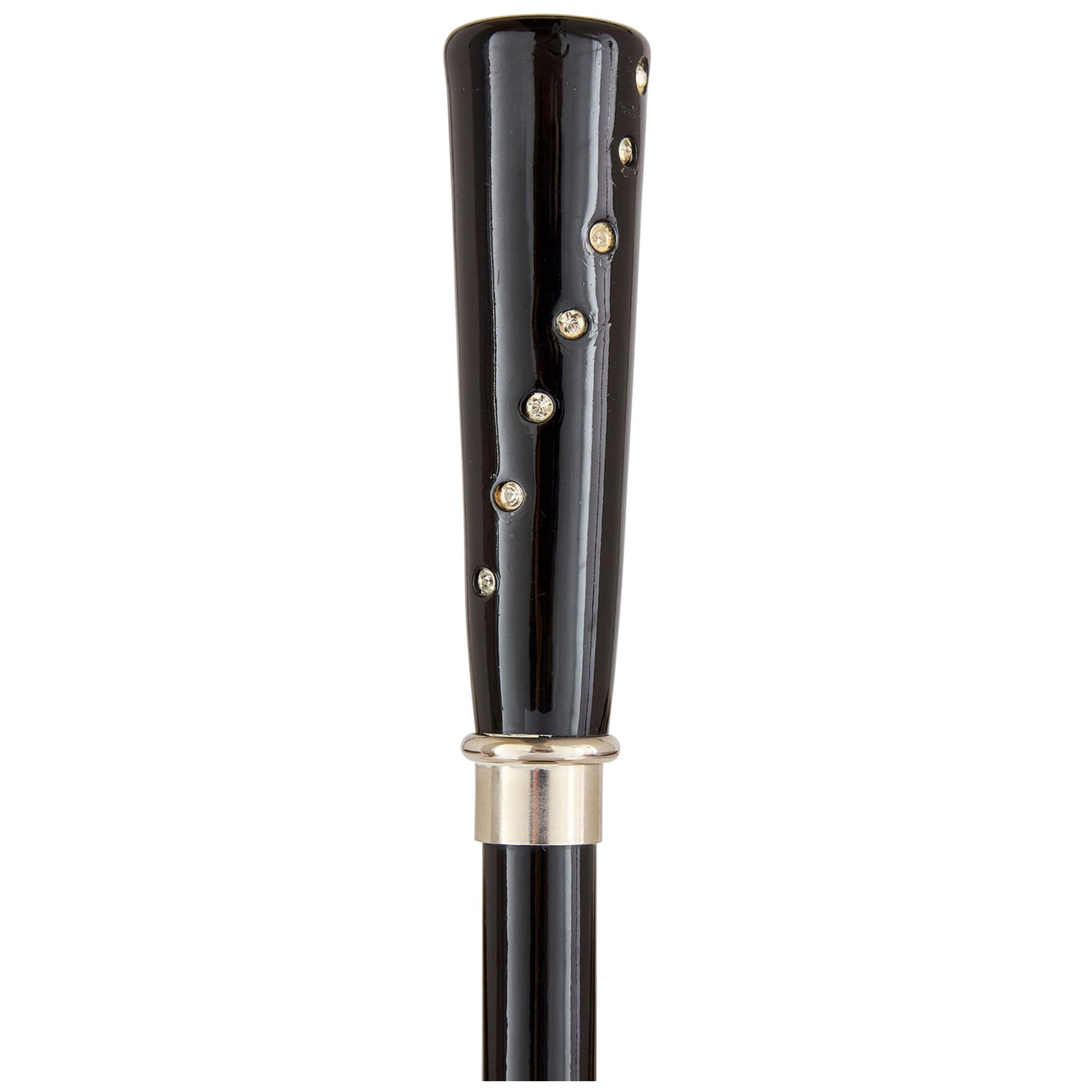 Modern Paste Gem Inset Wooden Cane