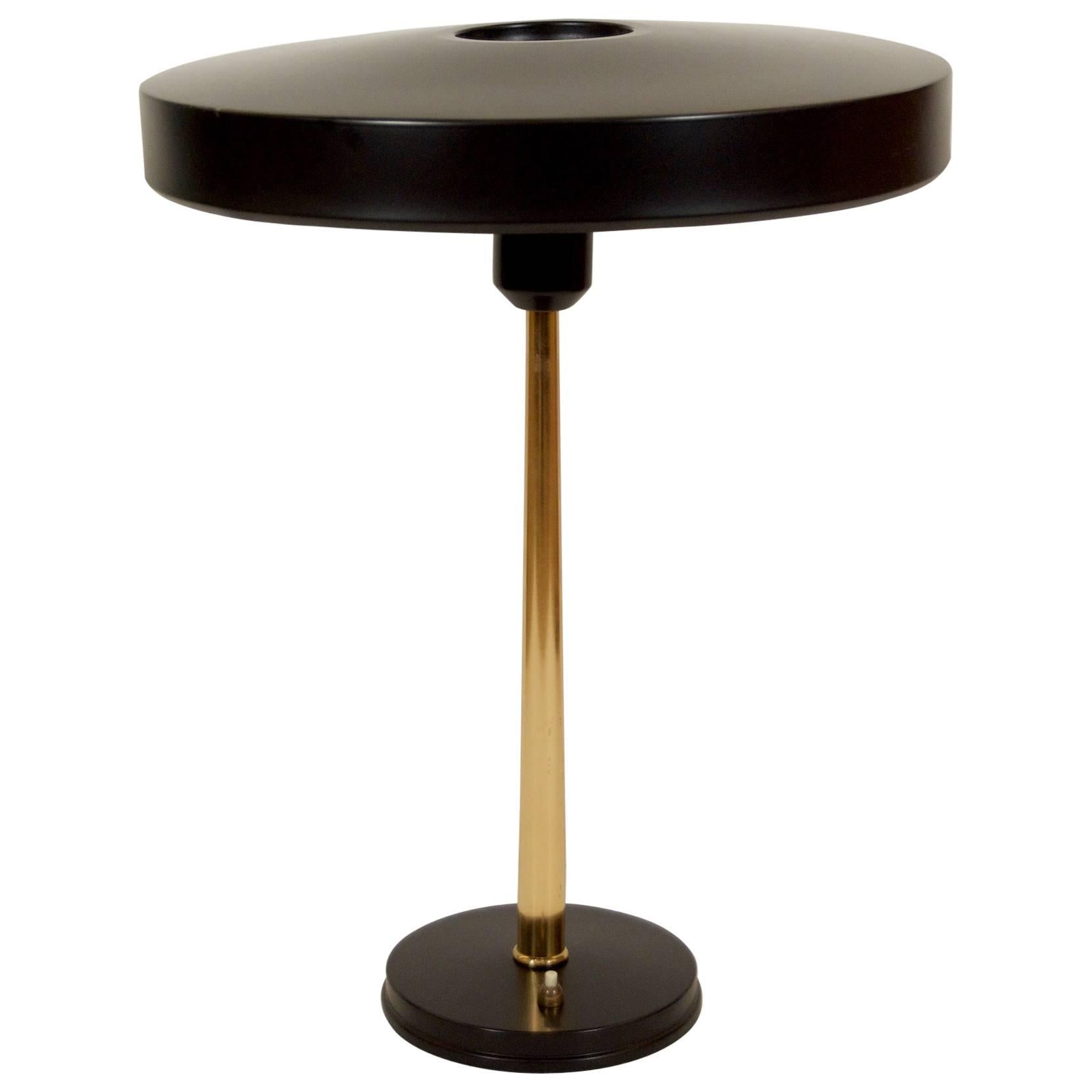 Black and Brass Philip Kalff Desk Lamp