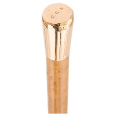 Canne anglaise du début du 20e siècle montée sur or par Thomas Brigg & Sons