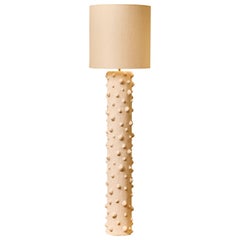 Floor lamp in sculpted plaster signed by LYNX