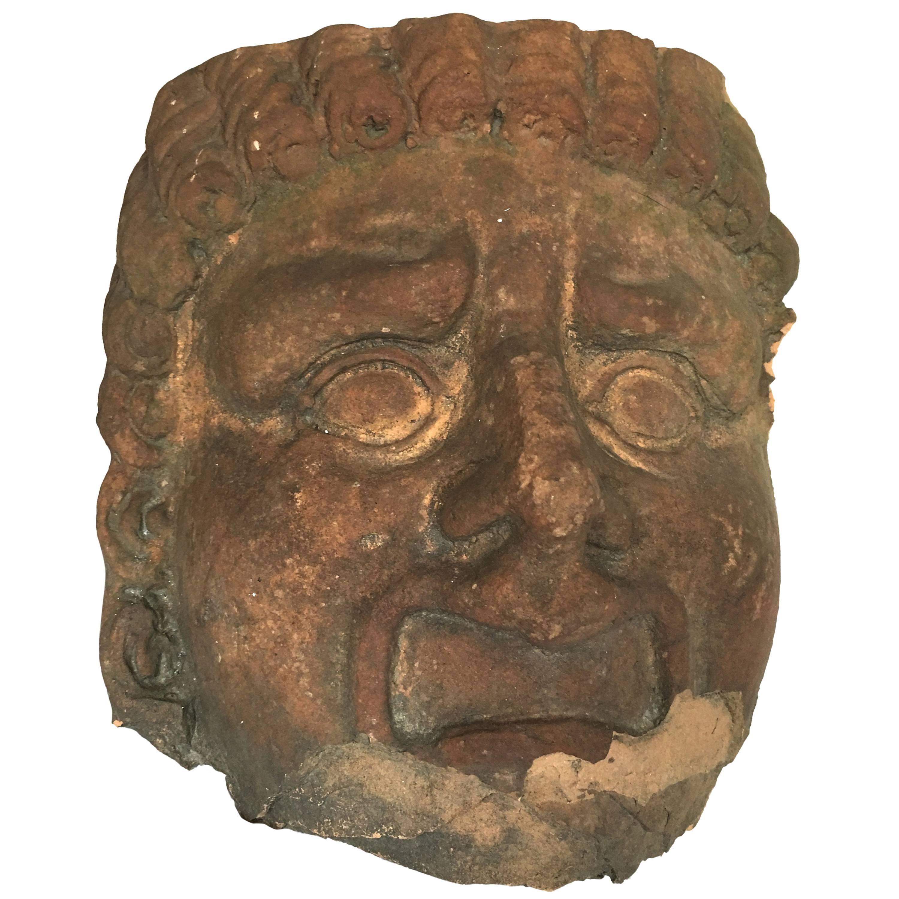 Terracotta Fragment of an Antique Bust For Sale
