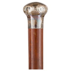 Canna montata in argento di epoca edoardiana di Henry Pidduck & Sons
