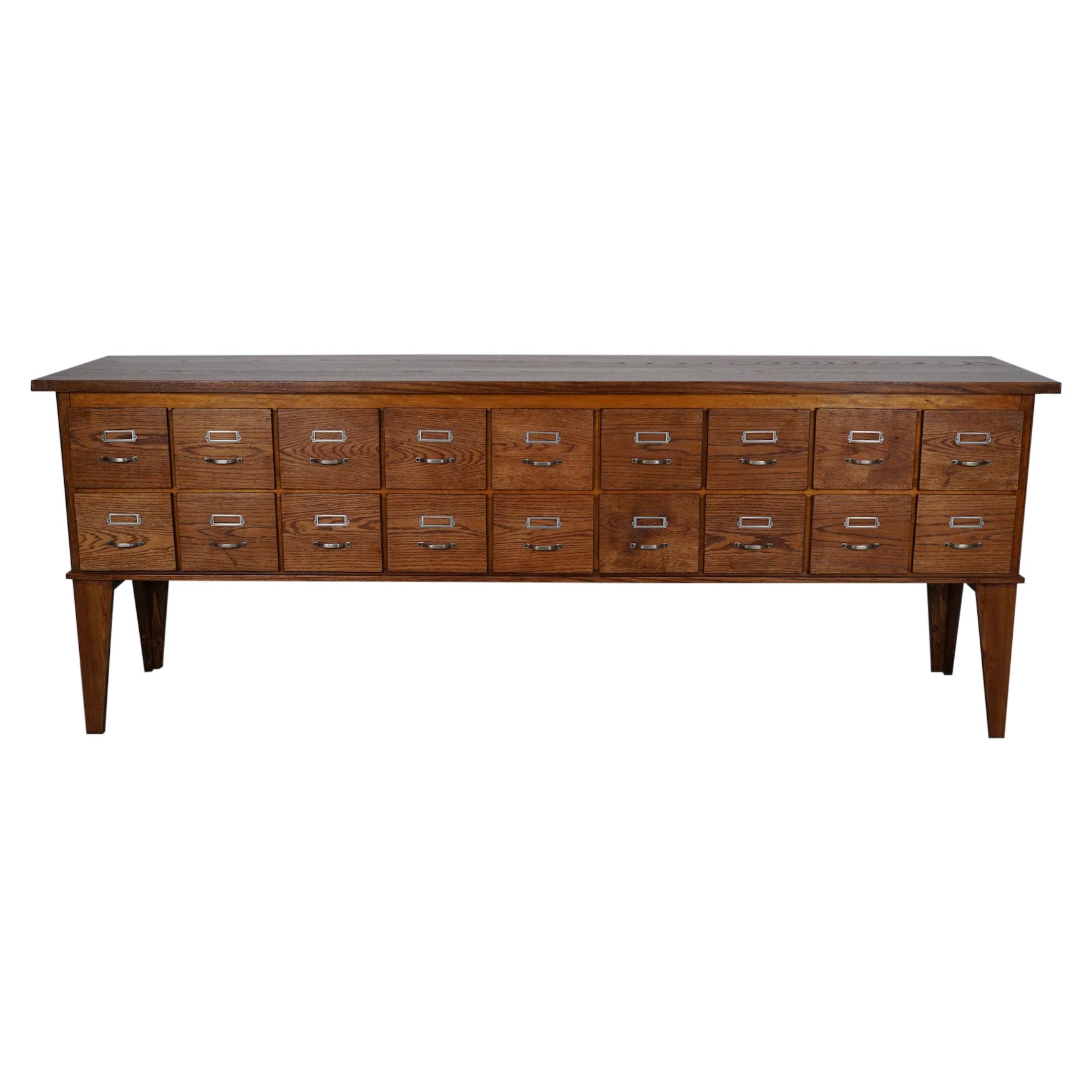 Credenza/archivio olandese d'epoca in Oak, anni '50