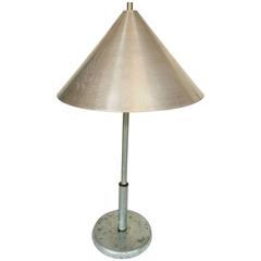 Vintage Metal Table Lamp with Metal Shade