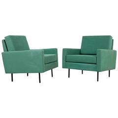 Pair of Club Chairs by Florence Knoll, Made by Knoll International Mod. 25 BC
