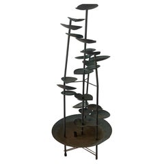 Merveilleuse fontaine à feuilles de cuivre