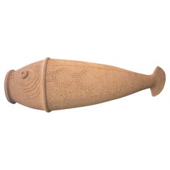 Bitossi Italienische Terrakotta-Fischskulptur