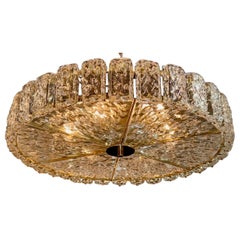 Murano Ice Block Disc Flush Mount