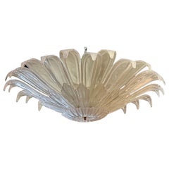 Lampadario moderno a incasso a forma di fiore in vetro satinato di Murano