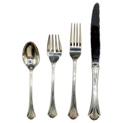 Circa 1989 American 4-Piece Place Setting of Regency Shell by Lunt