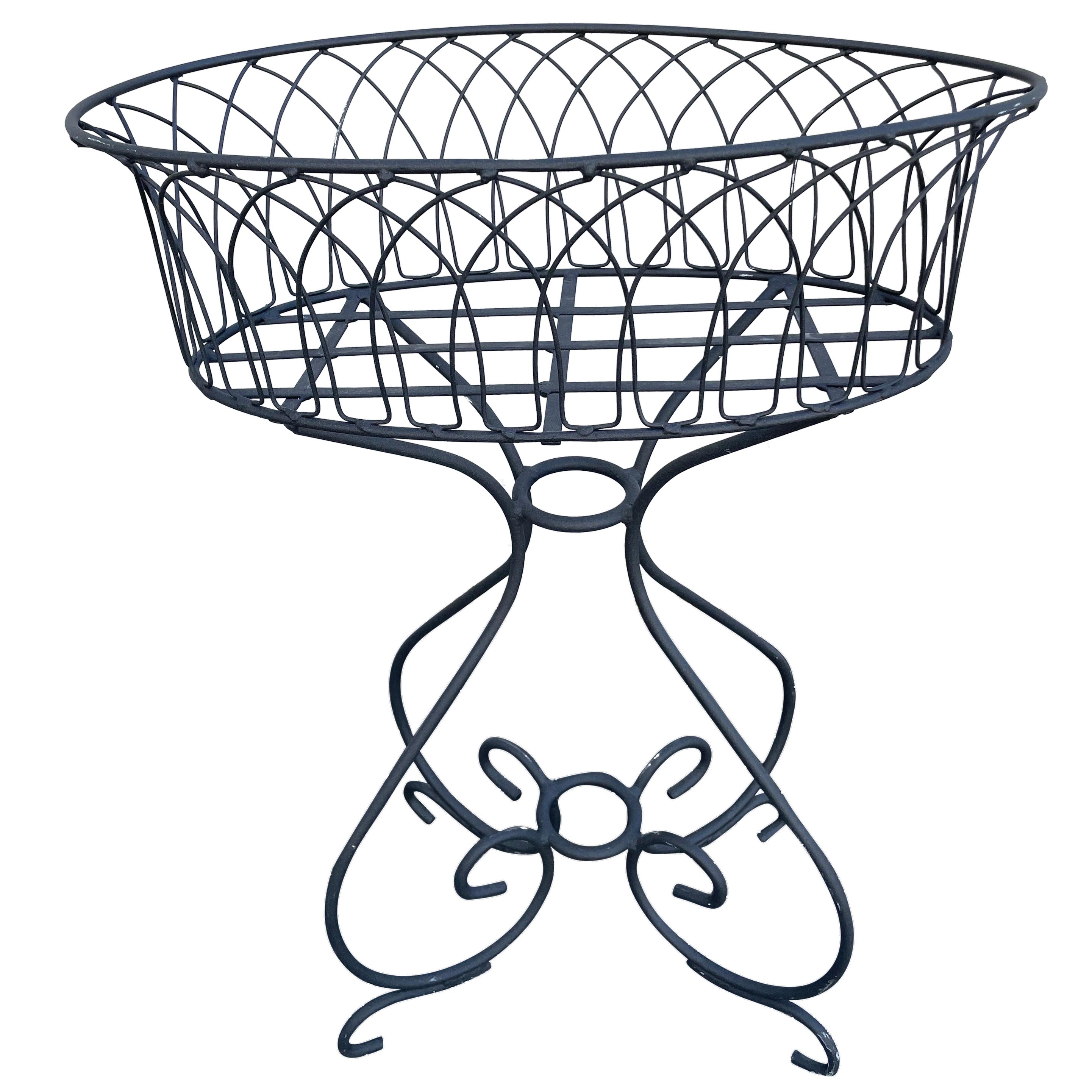 Large Standing Wrought Iron Planter