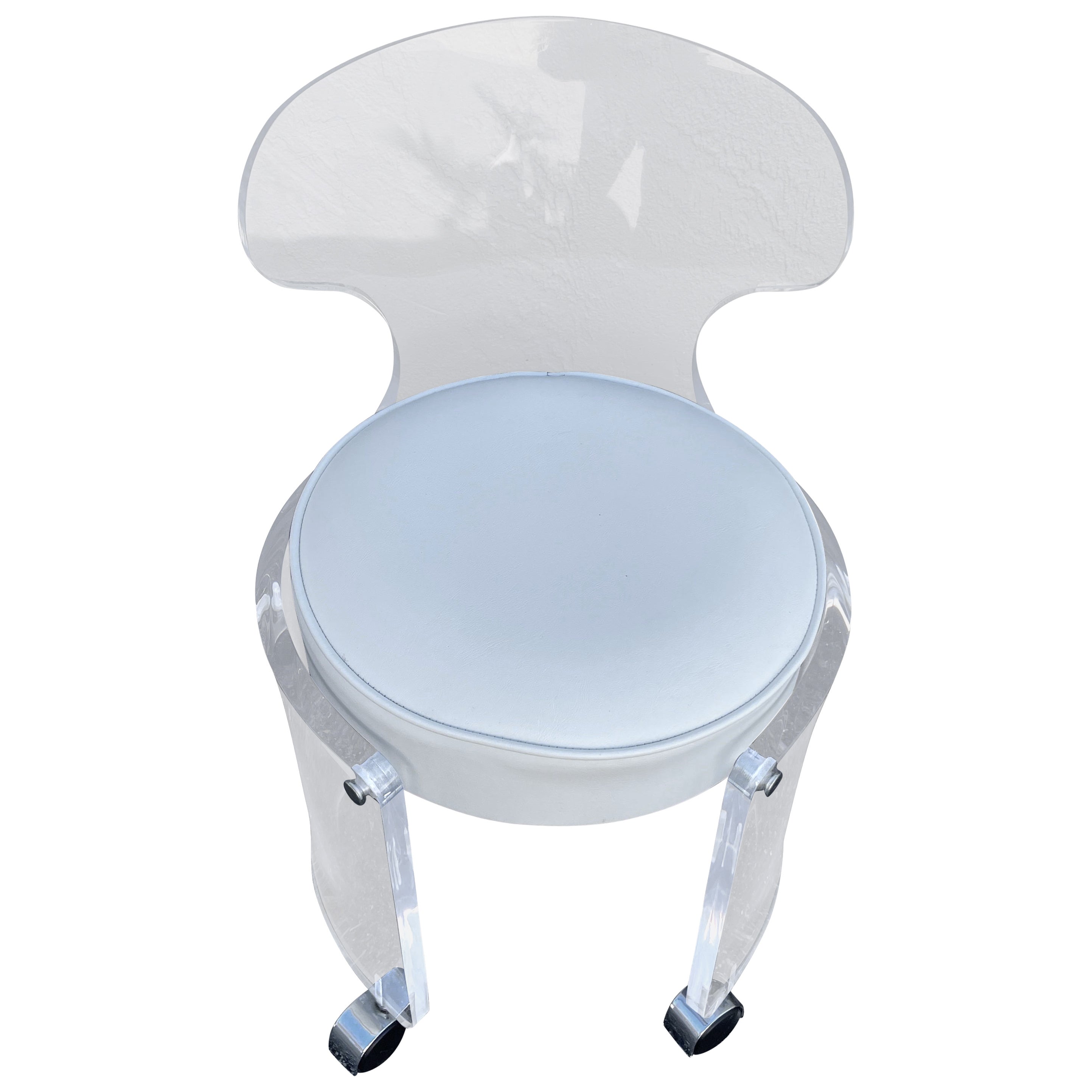 Sgabello Vanity in lucite vintage