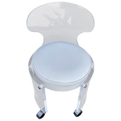 Vintage Lucite Vanity Stool
