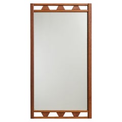 Specchio da parete di design svedese, Teak, Svezia, anni '1950