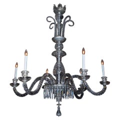 19th Century French St. Louis Crystal Chandelier Stamped “St Louis France”