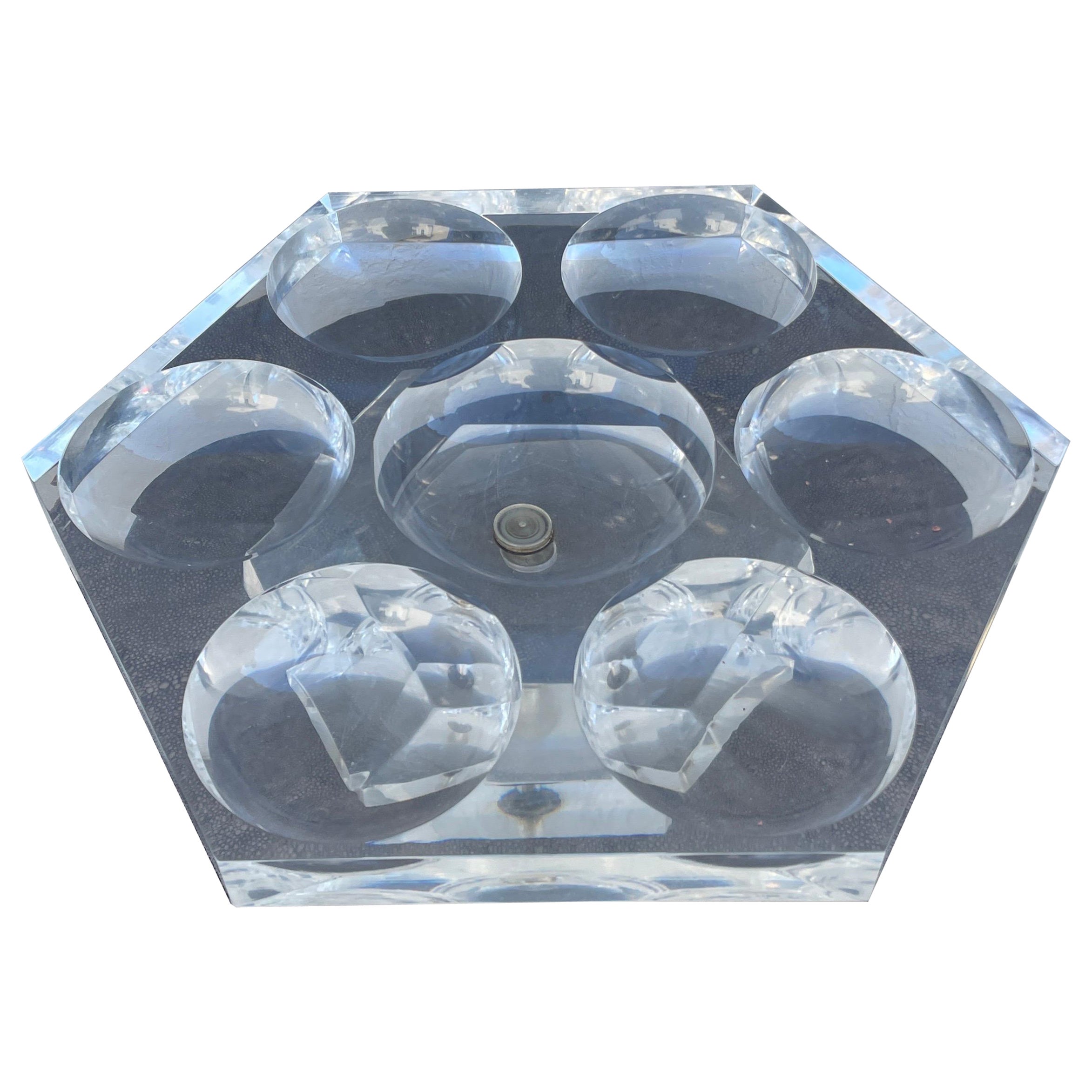 Lazy Susan vintage en Lucite