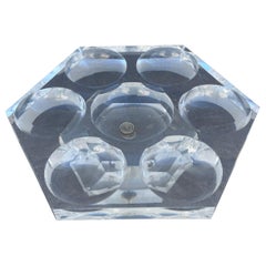 Lazy Susan vintage grande de lucita