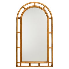 Italienischer Designer, Wandspiegel, Bambus, Italien, 1960er Jahre