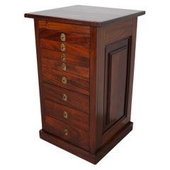 Antique English Mahogany Collectors Cabinet, 19th Century