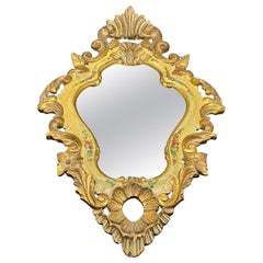 Italian Mid-Century Florentine Gilt Wood Wall Mirror, 1950s