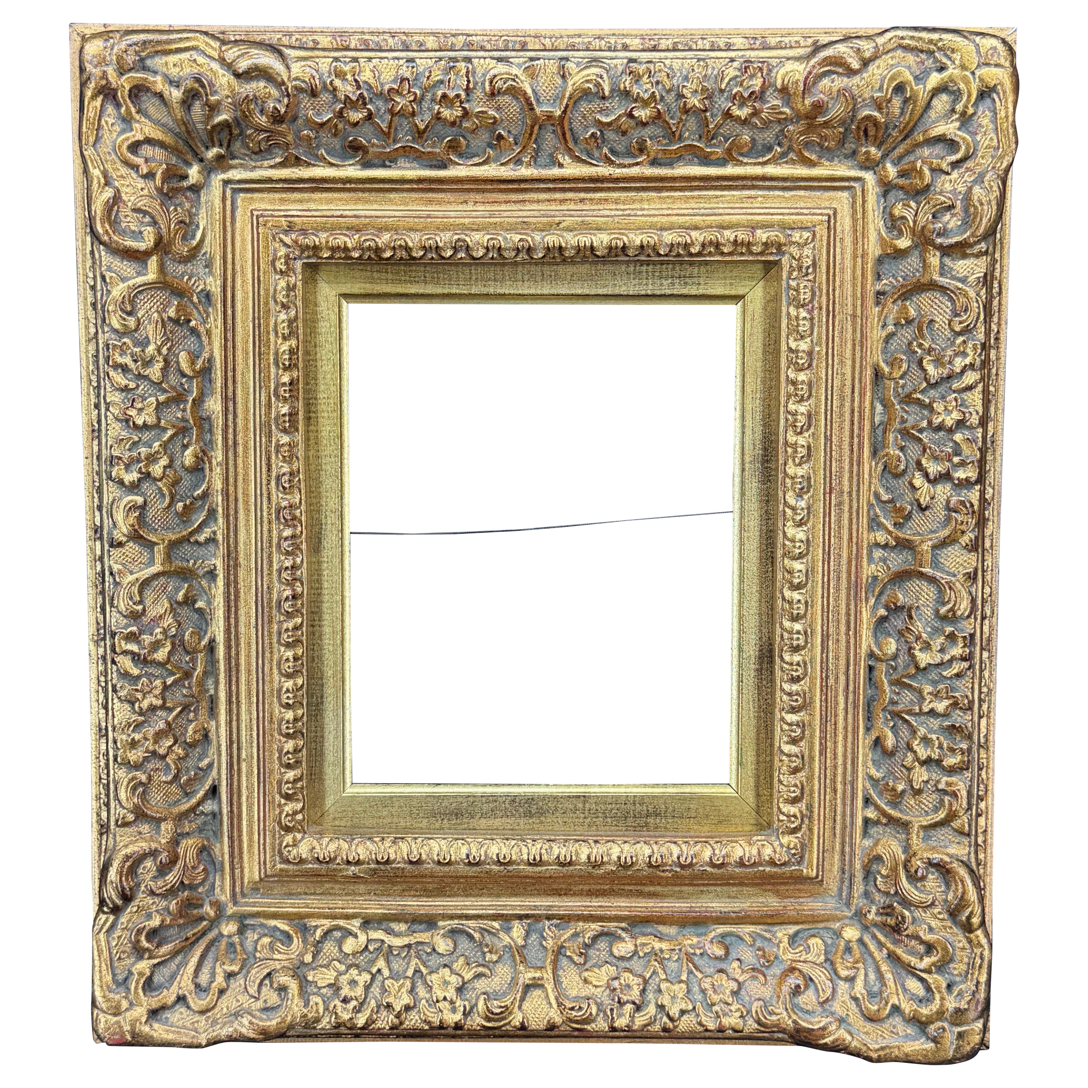 Französisch Rechteckig Wood Gold vergoldet Kunstrahmen Rokoko Stil