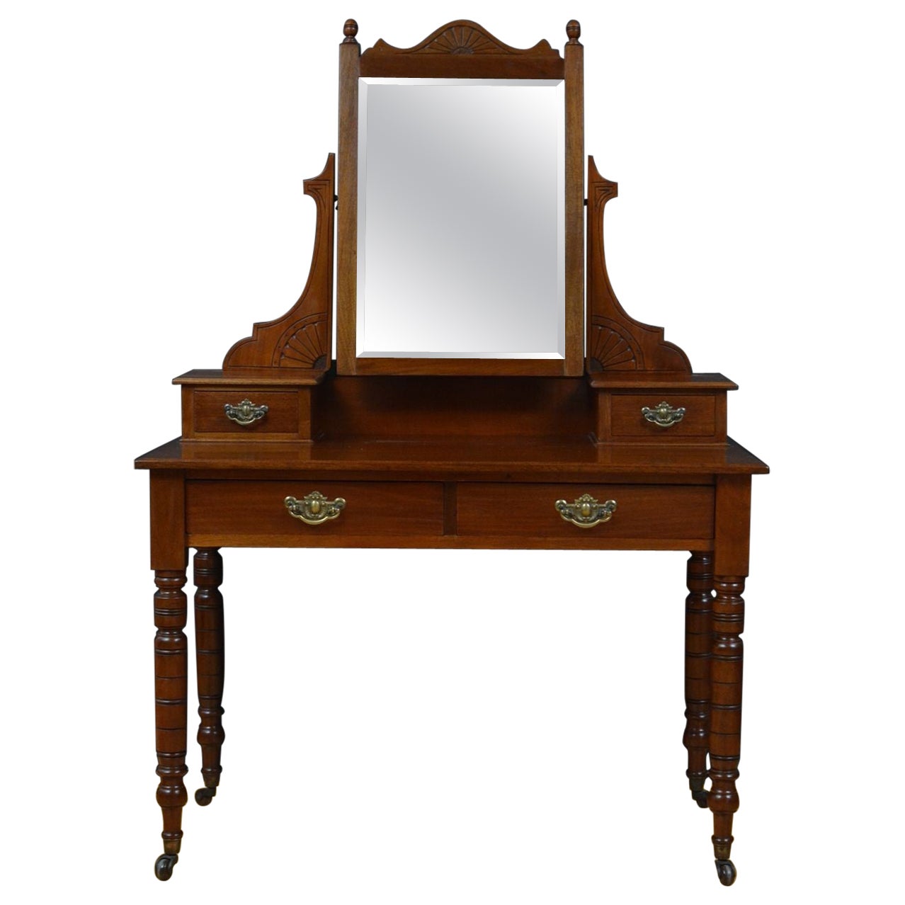Edwardianischer Mahagoni-Schminktisch