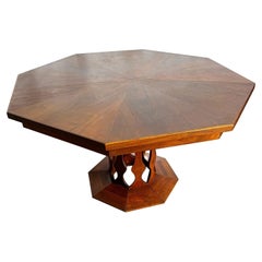 Mid Century Modern Octagonal Dining Table by Foster McDavid Inc - 3 Leaves