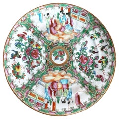 Famille Rose-Porzellan, handbemalter Teller