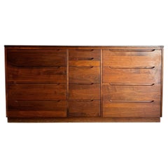 Mid Century Modern Wooden Dresser - 13 Drawers