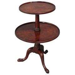 Antique Late 18th Century Mahogany Dumb Waiter of Good Proportions