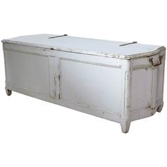 Antique Painted Louis XV Style Chest, France, Late 19th Century