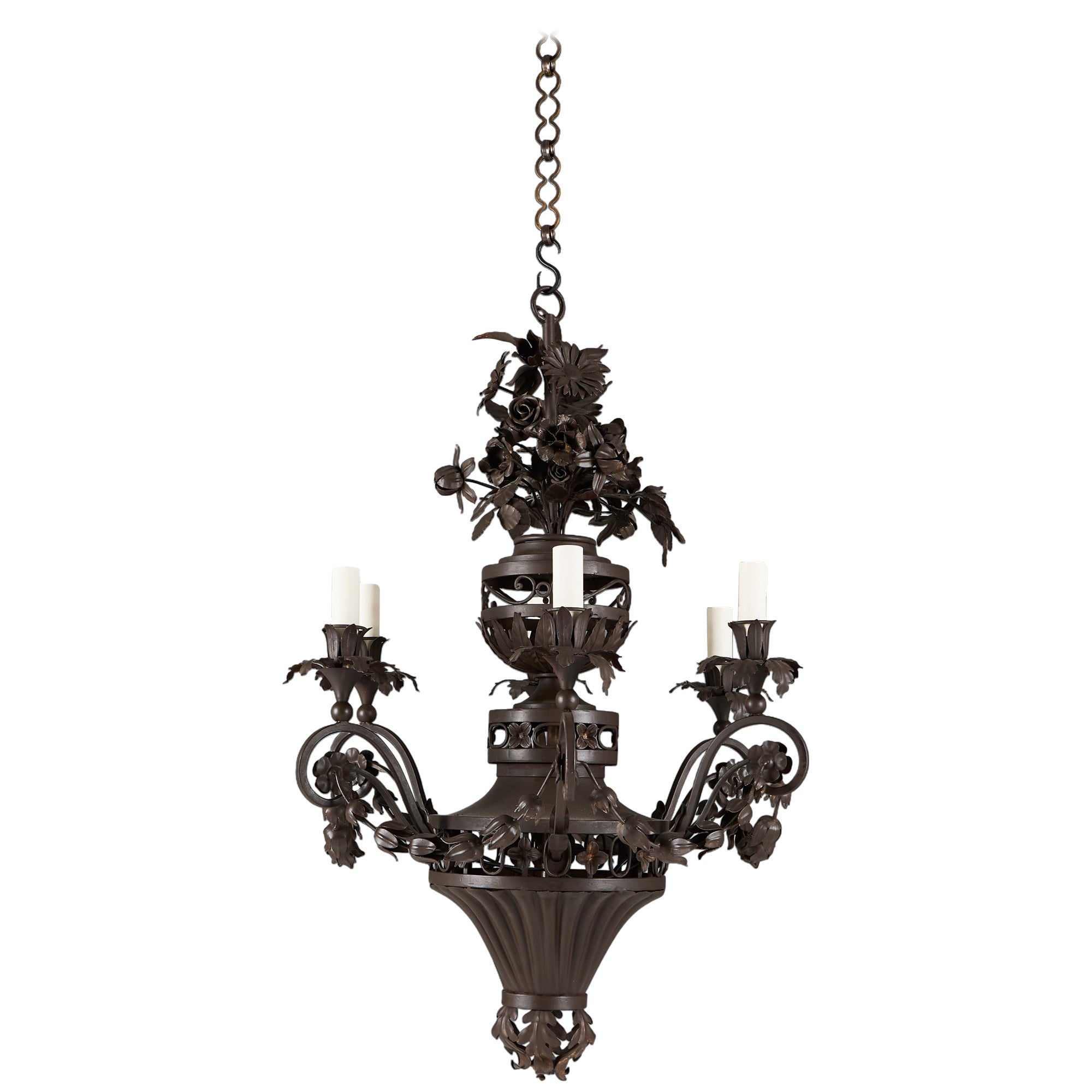 A Large Nineteenth Century Tôle Chandelier
