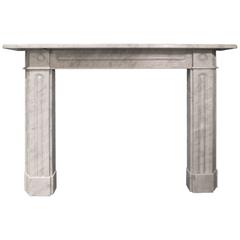 English Regency Style Carrara Marble Fireplace Mantel